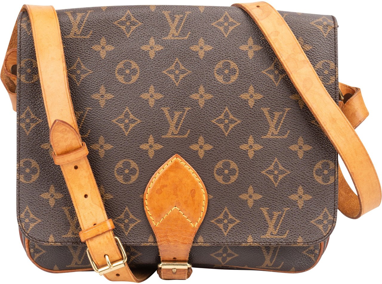 Louis Vuitton Louis Vuitton Canvas Monogam Cartouchiere GM Crossbody Bag Bruin