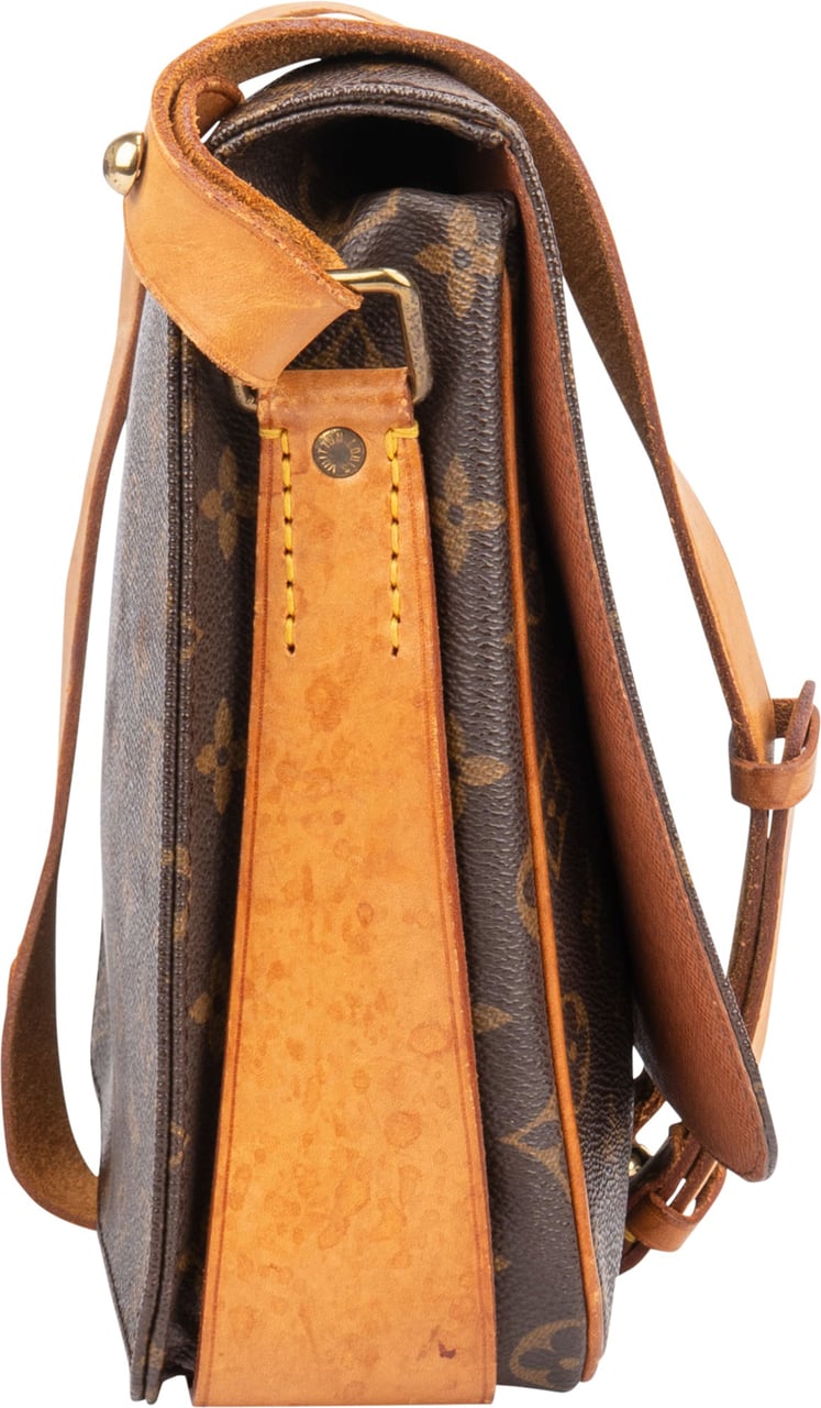 Louis Vuitton Louis Vuitton Canvas Monogam Cartouchiere GM Crossbody Bag Bruin