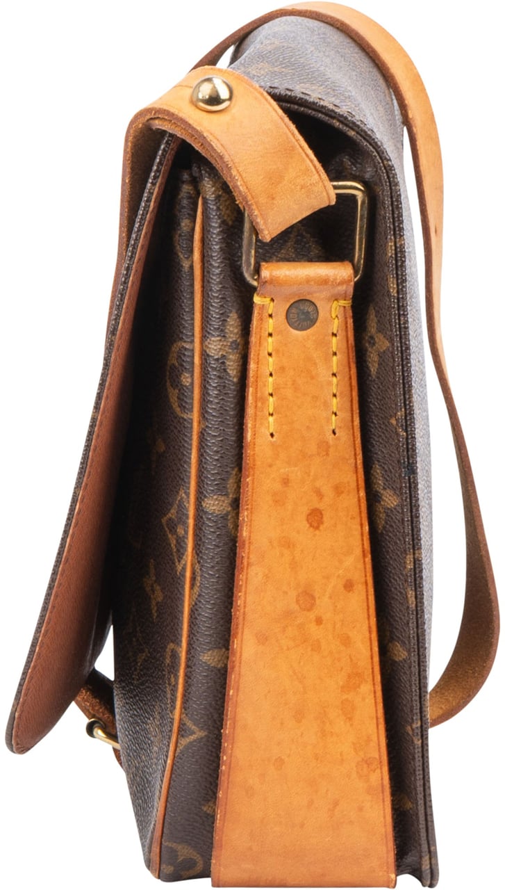 Louis Vuitton Louis Vuitton Canvas Monogam Cartouchiere GM Crossbody Bag Bruin