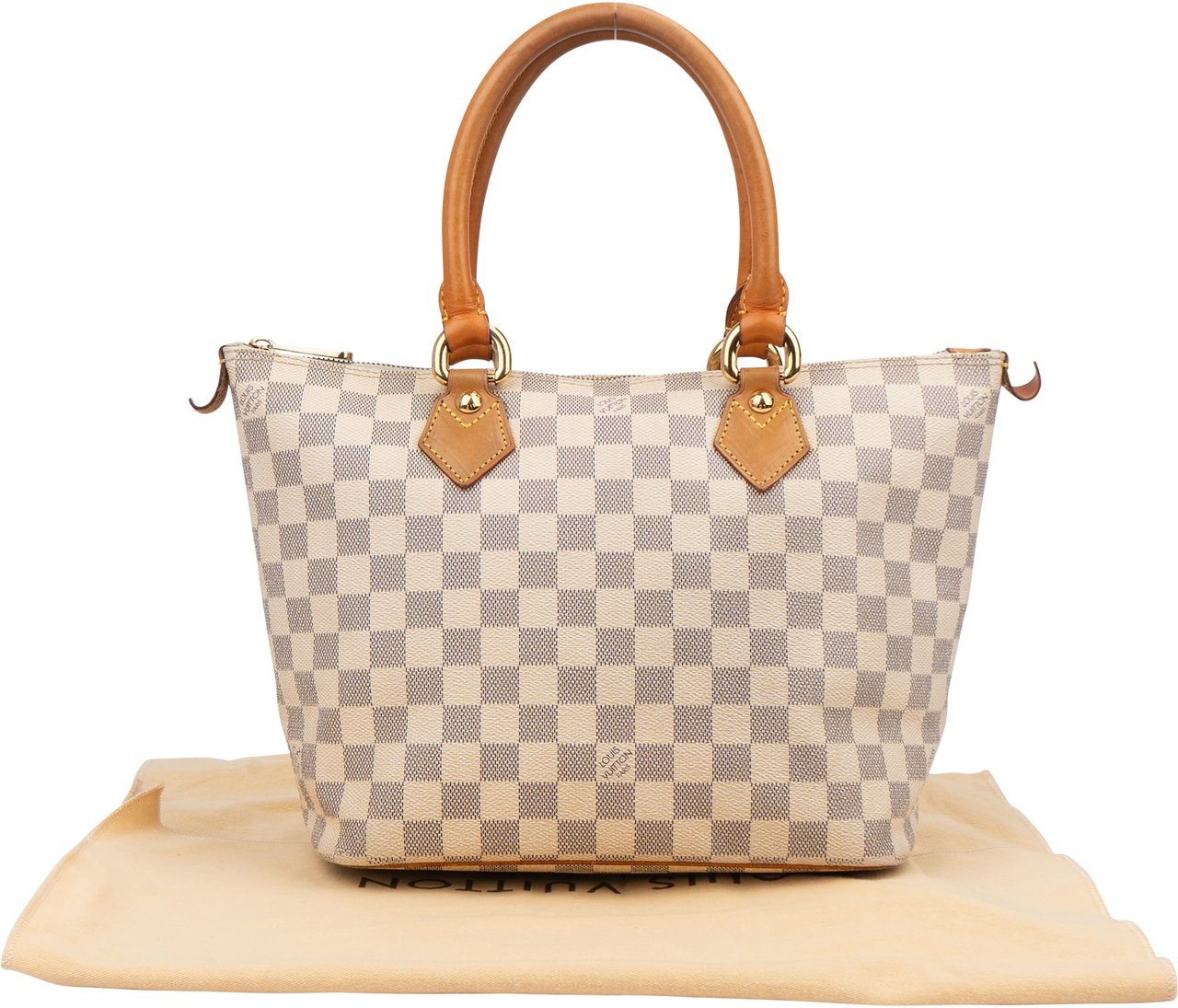 Louis Vuitton Louis Vuitton Damier Azur Monogram Saleya PM Handbag Wit