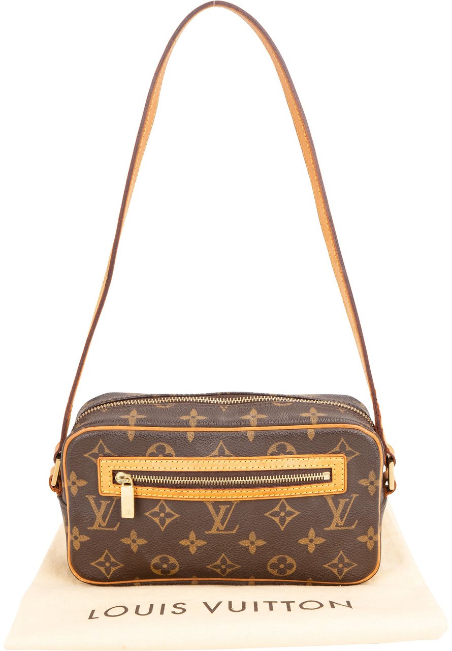 Louis Vuitton Canvas Monogram Pochette Cite Shoulder Bag Bruin