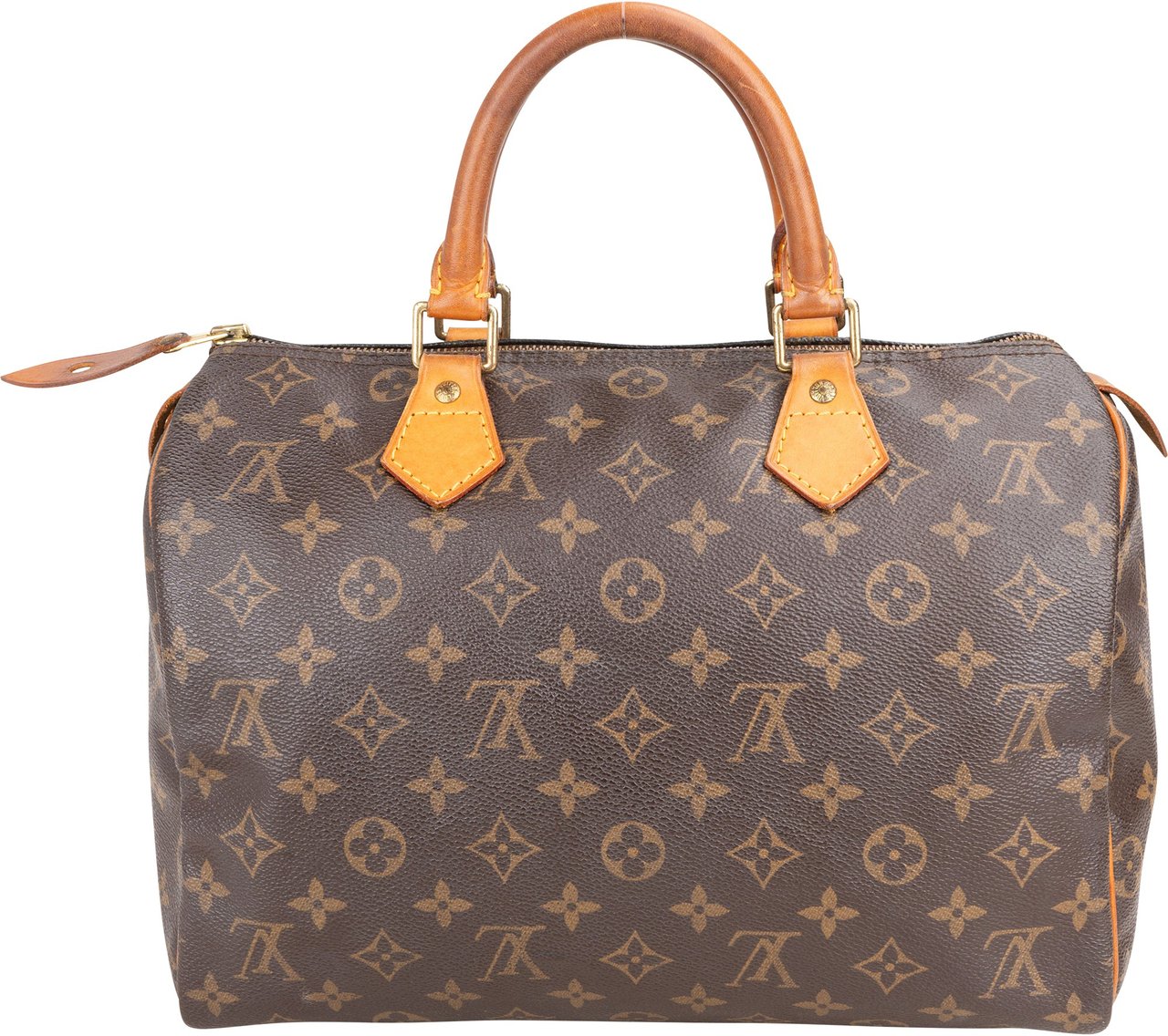 Louis Vuitton Louis Vuitton Canvas Monogram Speedy 30 Handbag Bruin