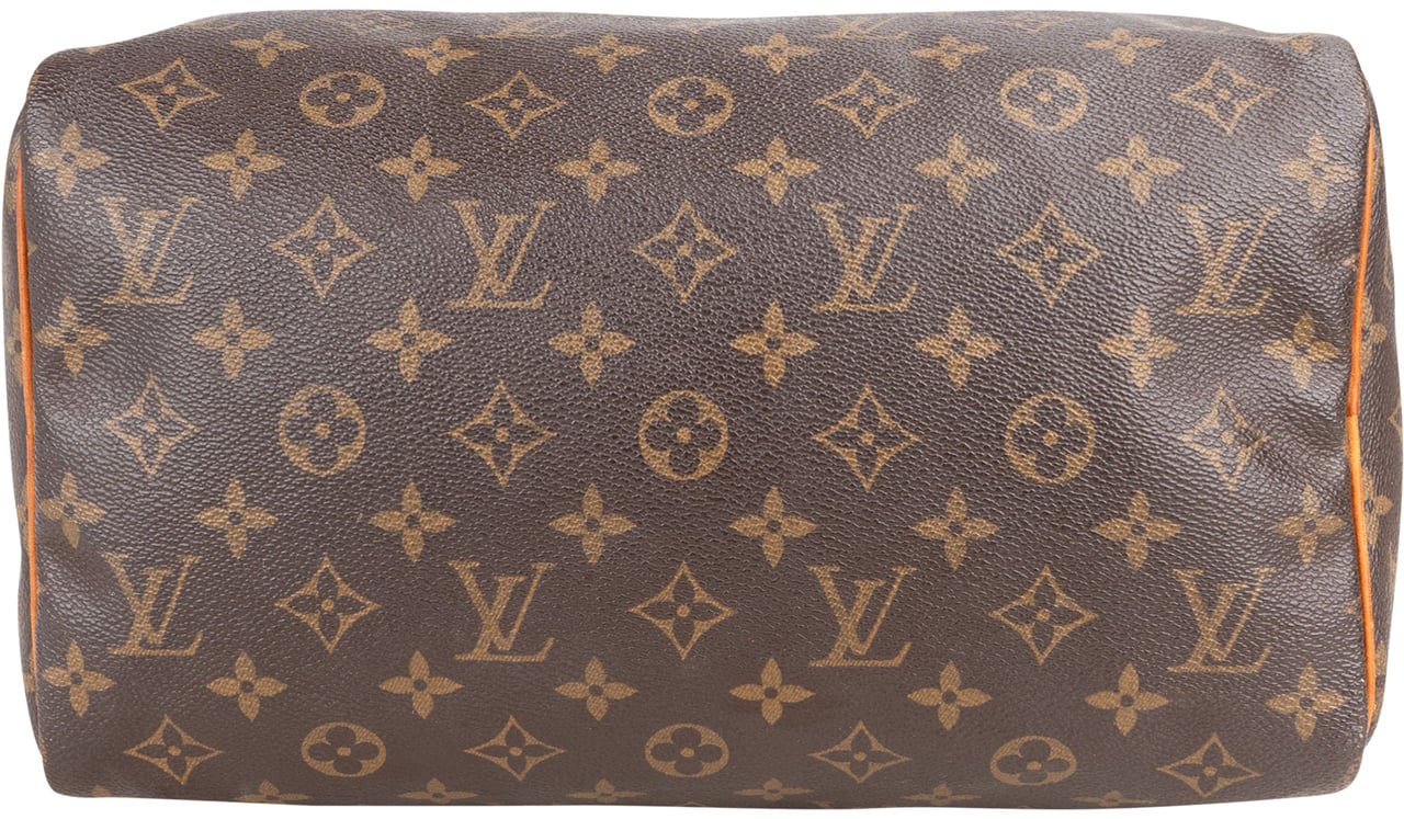 Louis Vuitton Louis Vuitton Canvas Monogram Speedy 30 Handbag Bruin