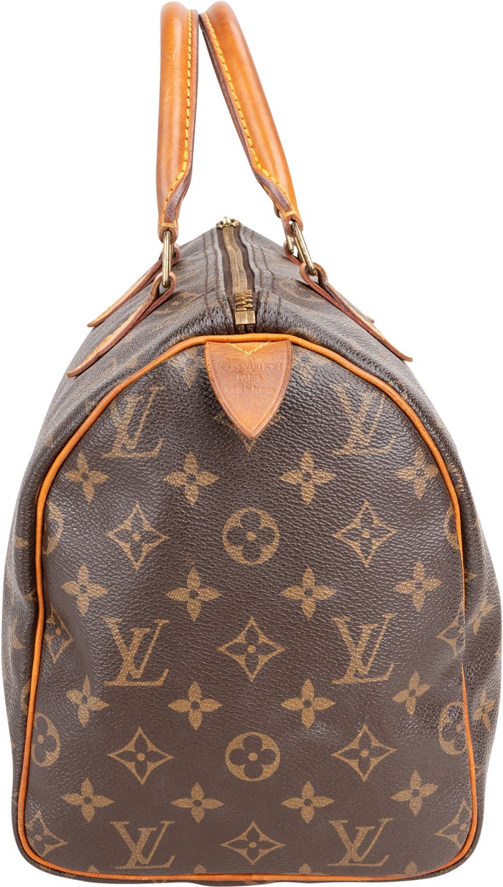 Louis Vuitton Louis Vuitton Canvas Monogram Speedy 30 Handbag Bruin