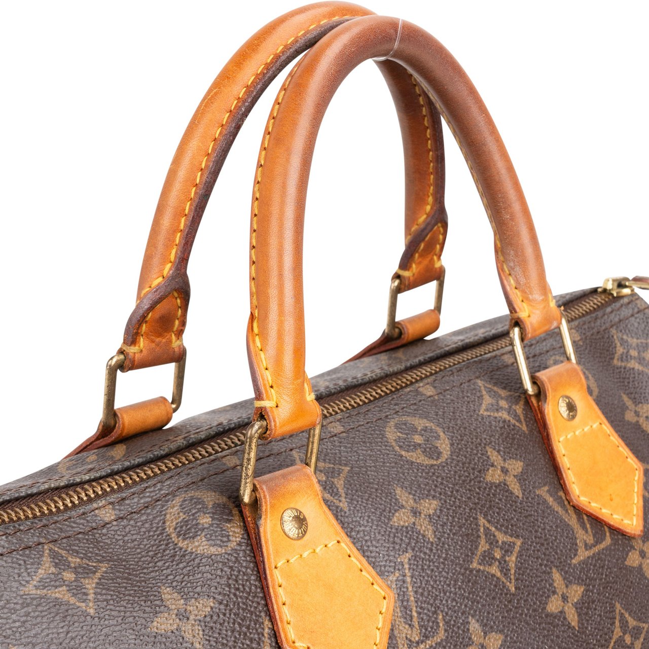 Louis Vuitton Louis Vuitton Canvas Monogram Speedy 30 Handbag Bruin