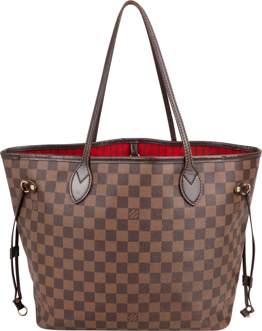 Louis Vuitton Louis Vuitton Damier Ebene Monogram Neverfull MM Shopper Handbag Bruin