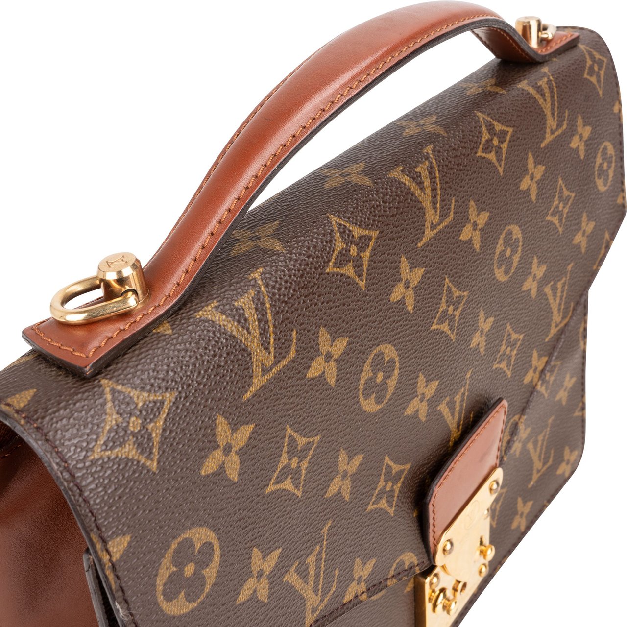Louis Vuitton Louis Vuitton Canvas Monogram Monceau Handbag Bruin