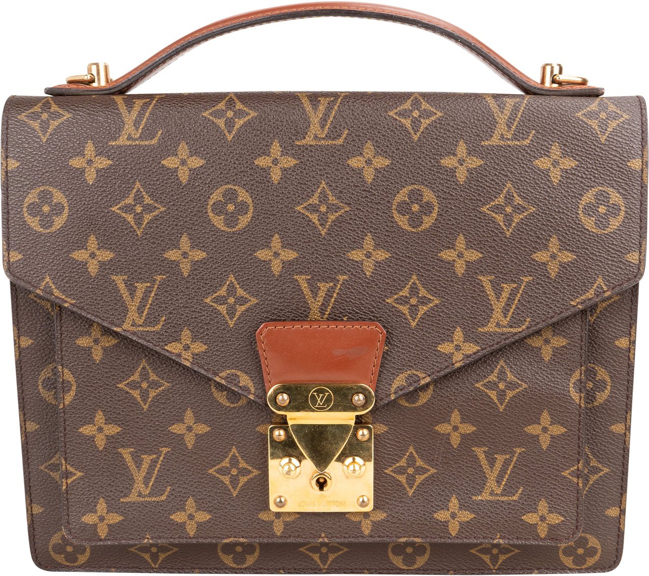 Louis Vuitton Louis Vuitton Canvas Monogram Monceau Handbag Bruin