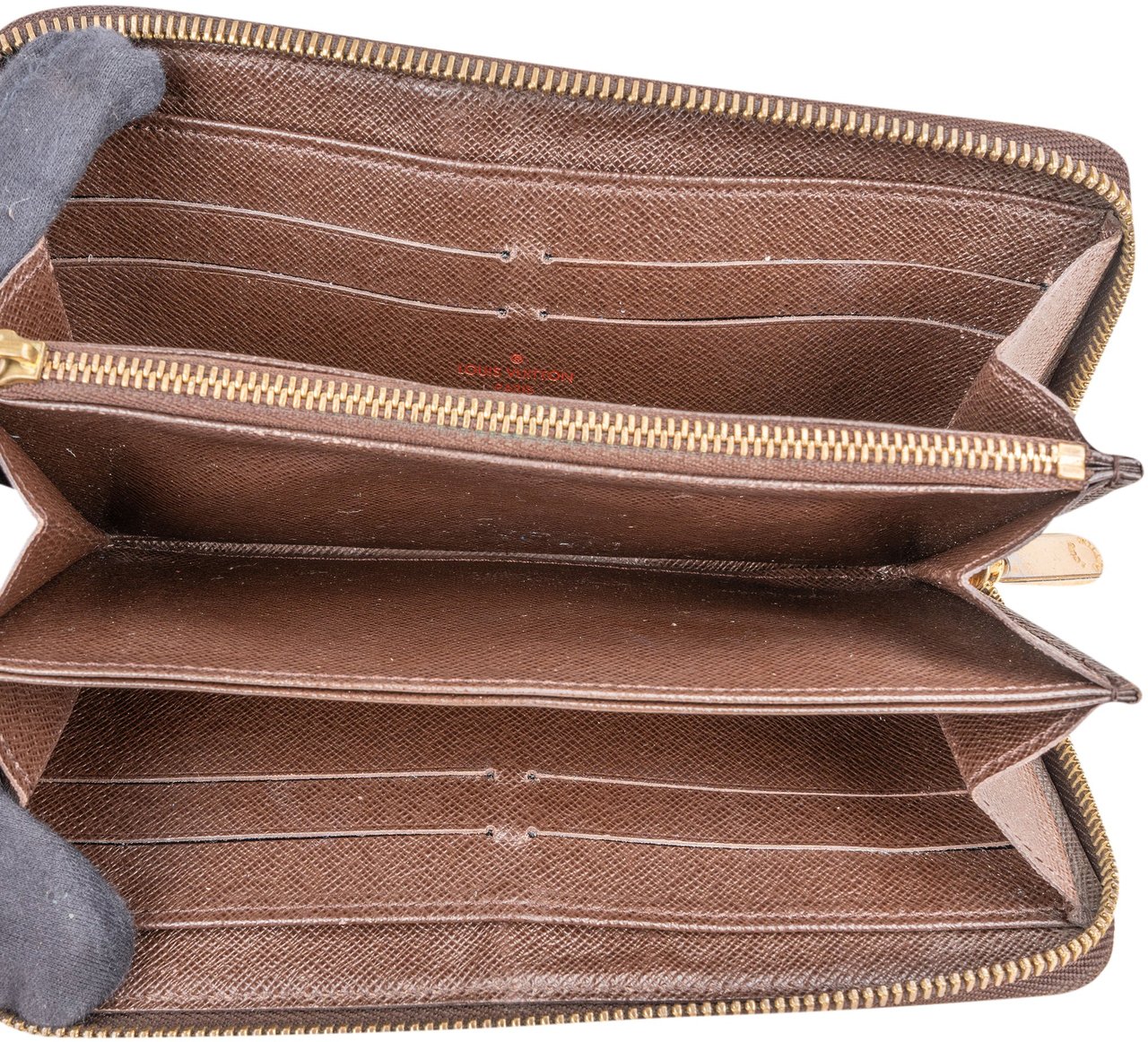 Louis Vuitton Louis Vuitton Damier Ebene Monogram Zippy Wallet Bruin