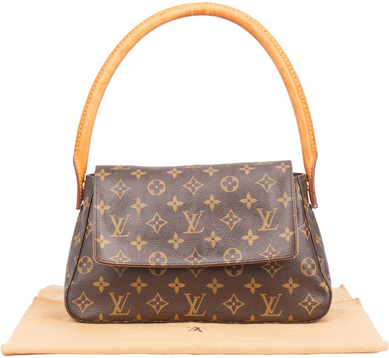 Louis Vuitton Canvas Monogram Looping PM Handbag Bruin