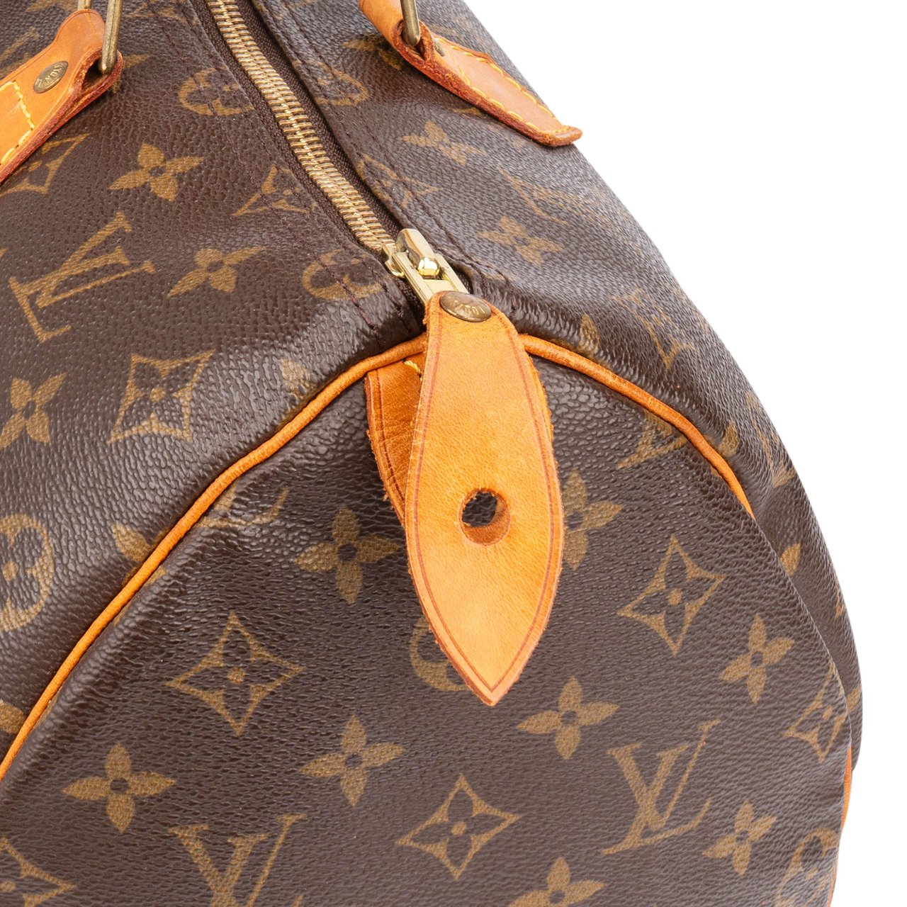 Louis Vuitton Louis Vuitton Canvas Monogram Speedy 35 Handbag Bruin