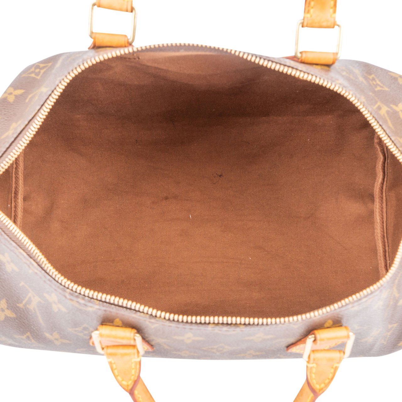 Louis Vuitton Louis Vuitton Canvas Monogram Speedy 35 Handbag Bruin