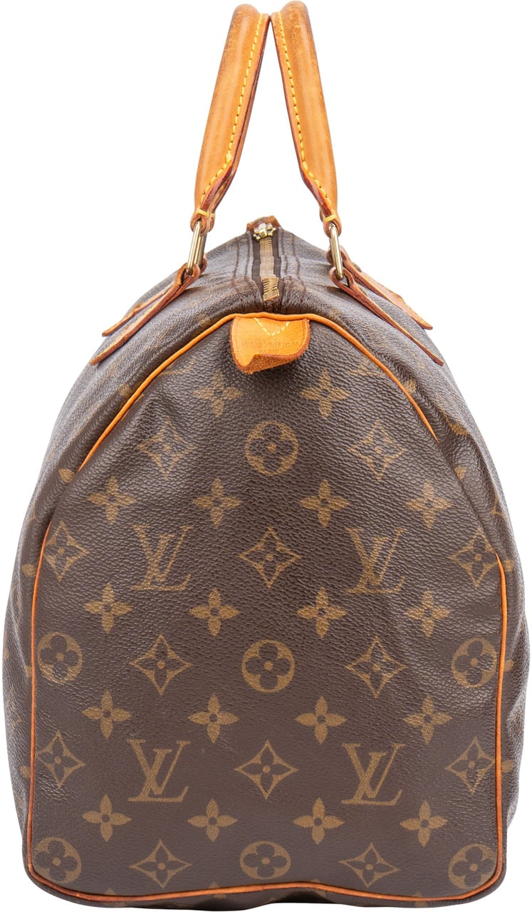 Louis Vuitton Louis Vuitton Canvas Monogram Speedy 35 Handbag Bruin