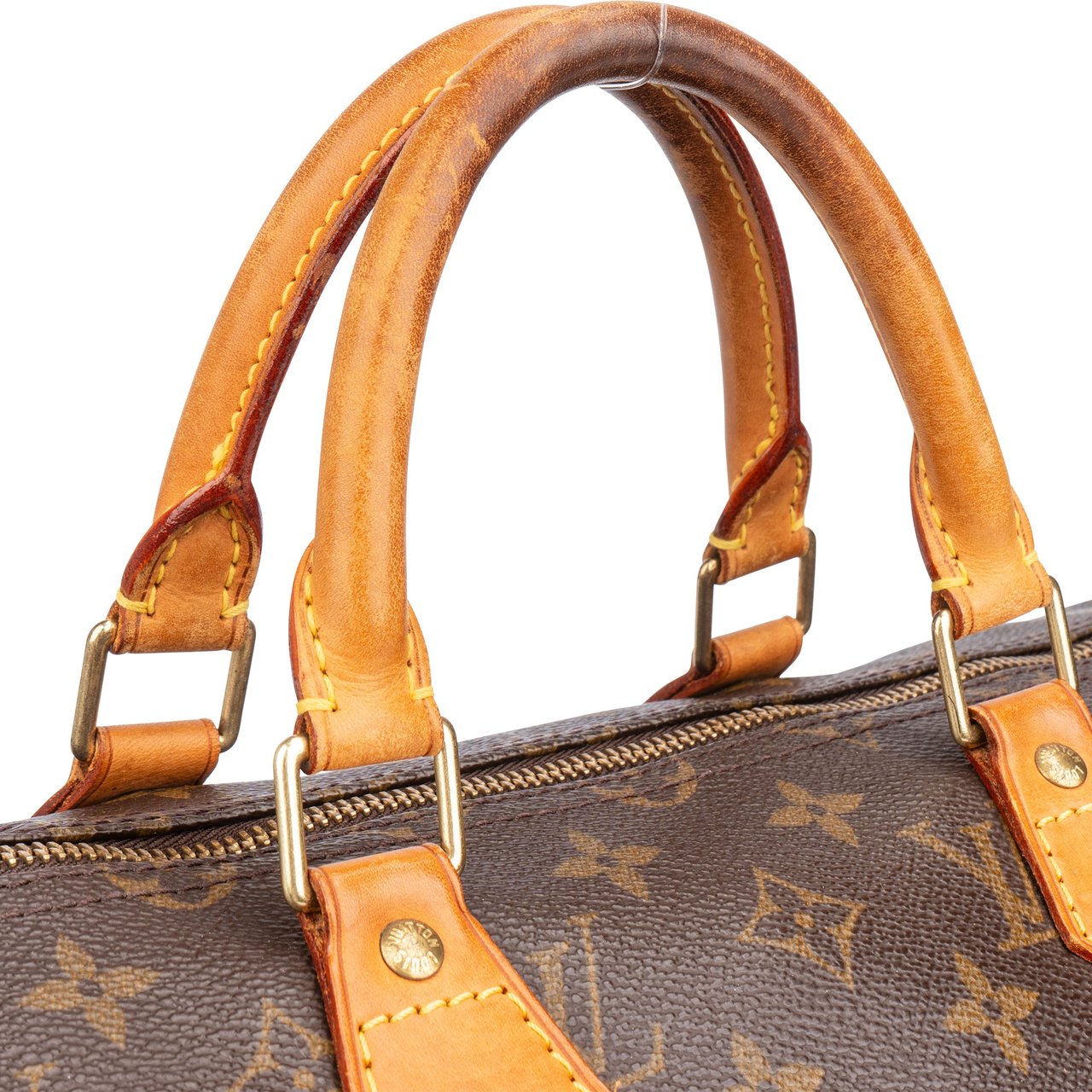 Louis Vuitton Louis Vuitton Canvas Monogram Speedy 35 Handbag Bruin