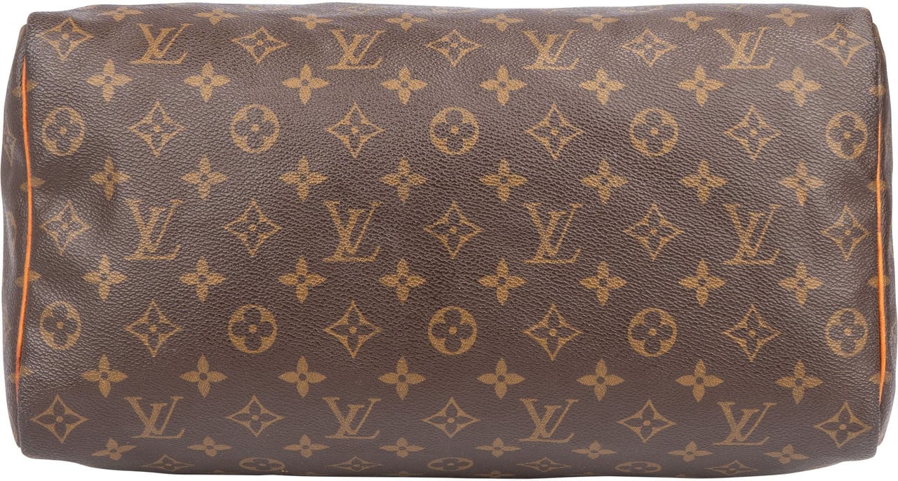 Louis Vuitton Louis Vuitton Canvas Monogram Speedy 35 Handbag Bruin