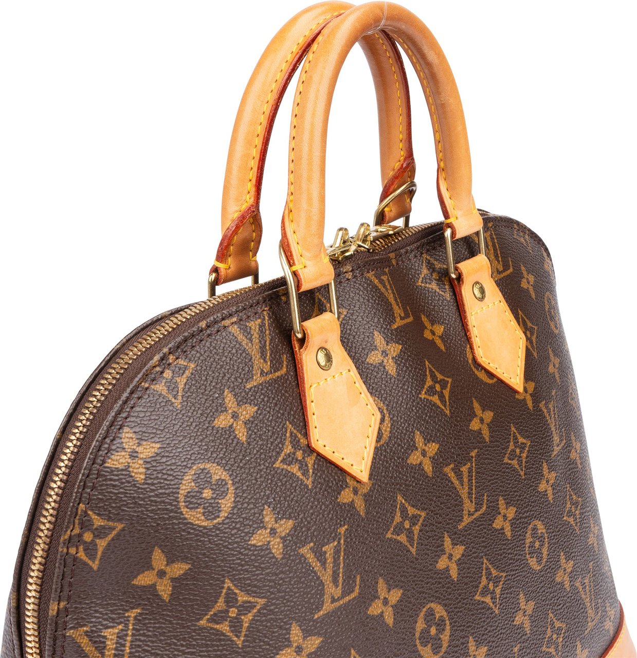 Louis Vuitton Louis Vuitton Canvas Monogram Alma PM Handbag Bruin