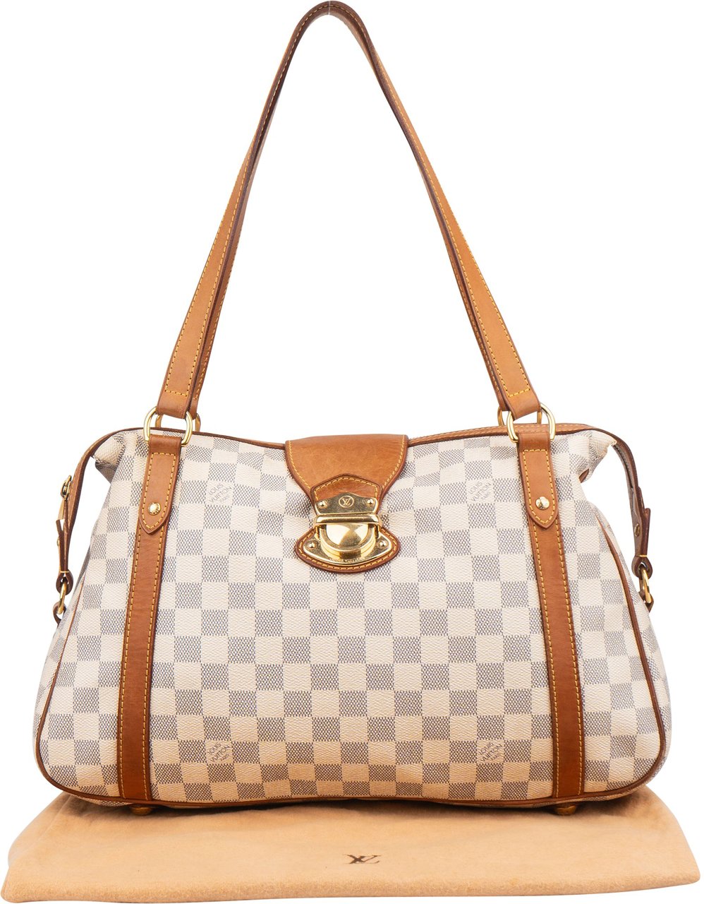 Louis Vuitton Louis Vuitton Damier Azur Monogram Stresa PM Shoulder Bag Wit