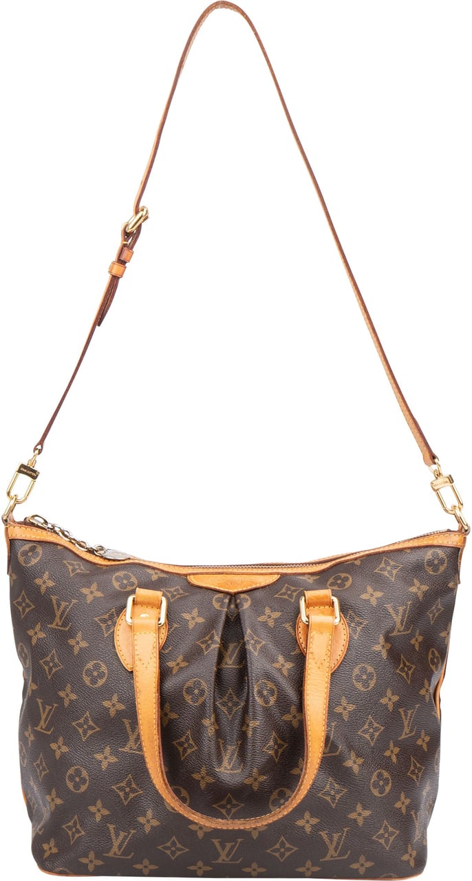 Louis Vuitton Louis Vuitton Canvas Monogram Palermo PM Handbag Bruin