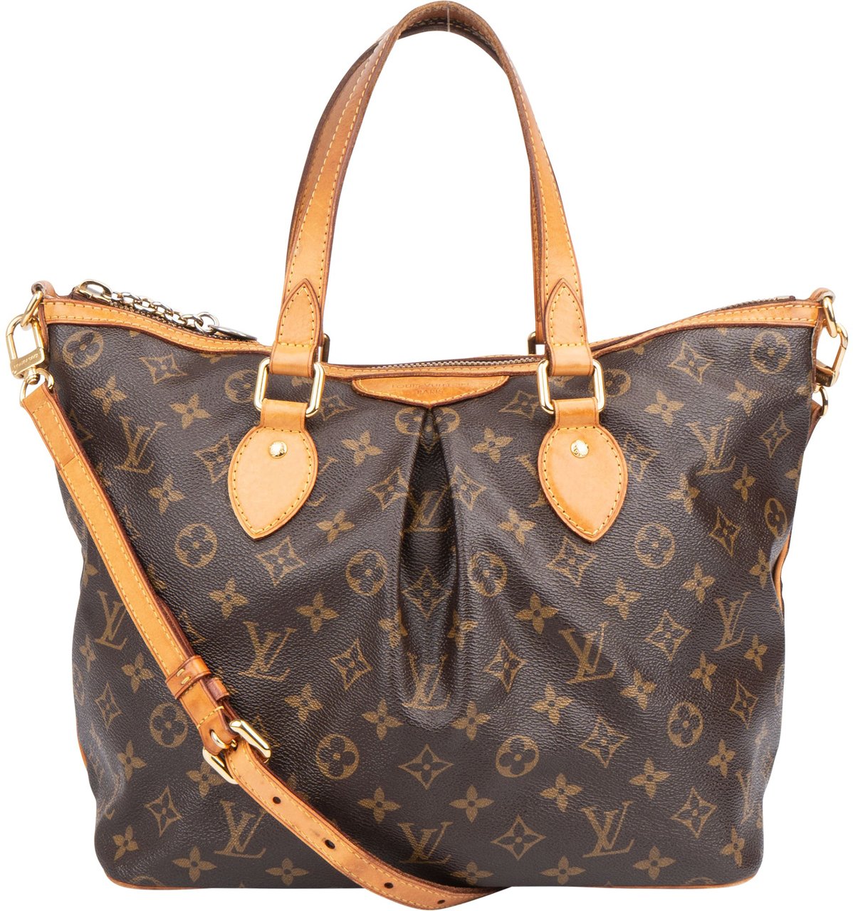 Louis Vuitton Louis Vuitton Canvas Monogram Palermo PM Handbag Bruin