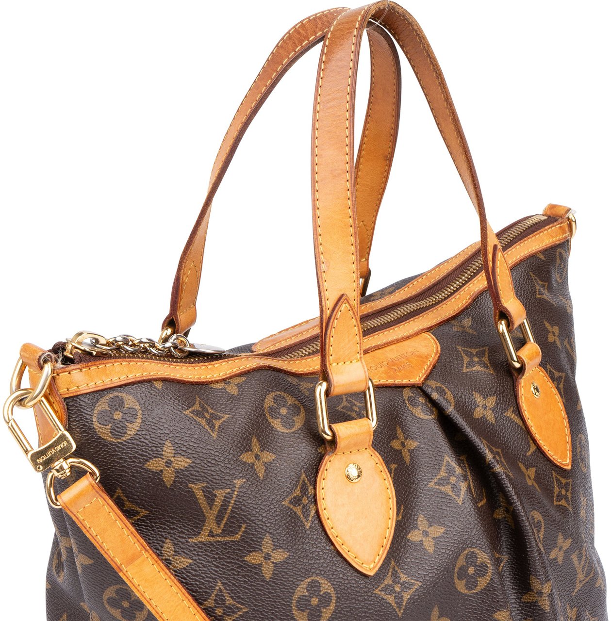 Louis Vuitton Louis Vuitton Canvas Monogram Palermo PM Handbag Bruin