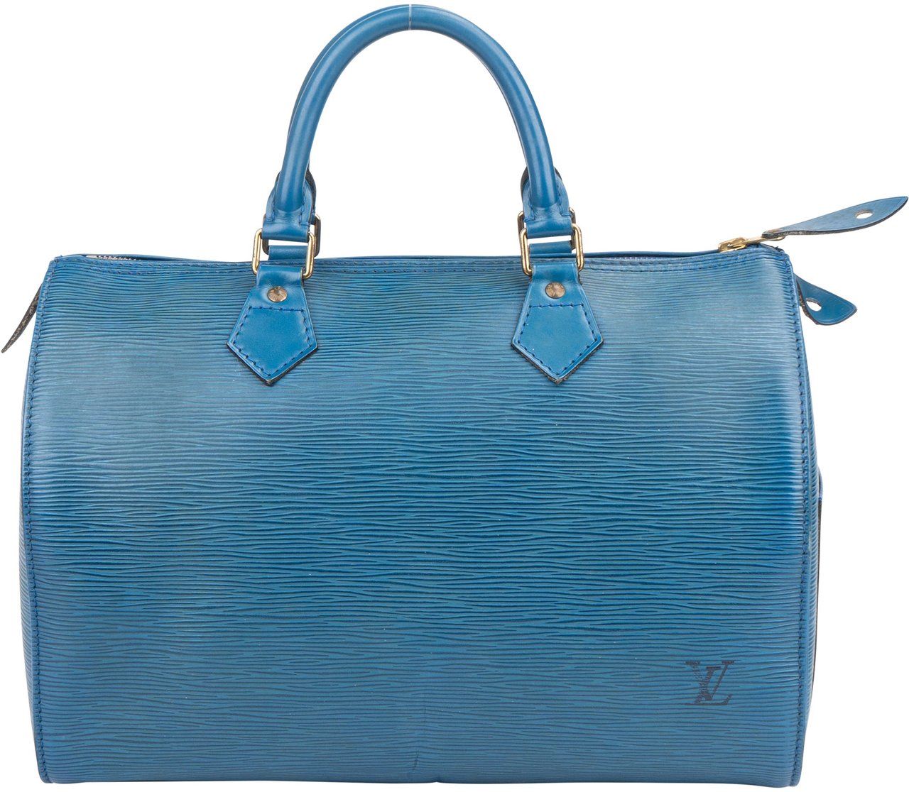 Louis Vuitton Louis Vuitton Bleu Epi Leather Speedy 30 Handbag Blauw