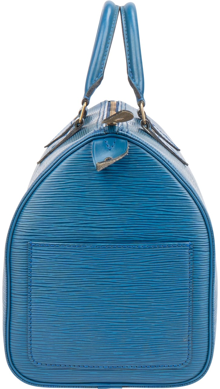 Louis Vuitton Louis Vuitton Bleu Epi Leather Speedy 30 Handbag Blauw