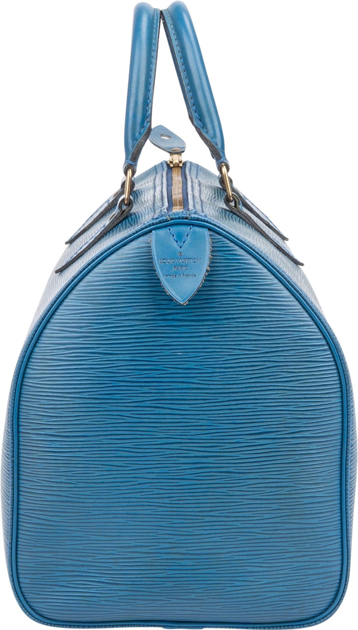 Louis Vuitton Louis Vuitton Bleu Epi Leather Speedy 30 Handbag Blauw