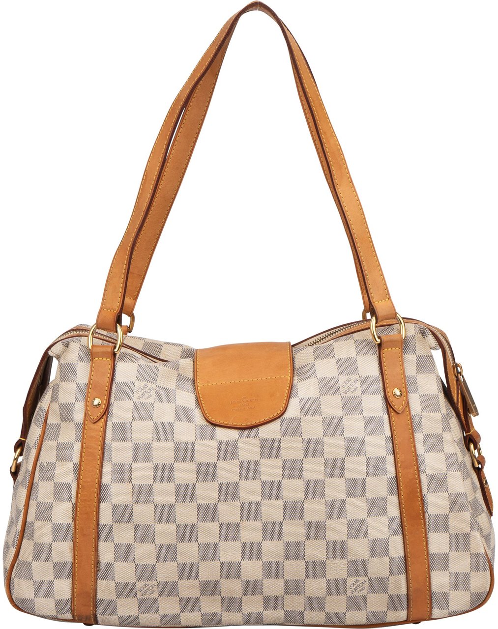 Louis Vuitton Damier Azur Monogram Stresa PM Shoulder Bag Bruin