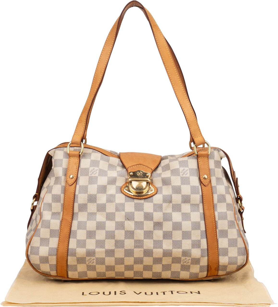 Louis Vuitton Damier Azur Monogram Stresa PM Shoulder Bag Bruin