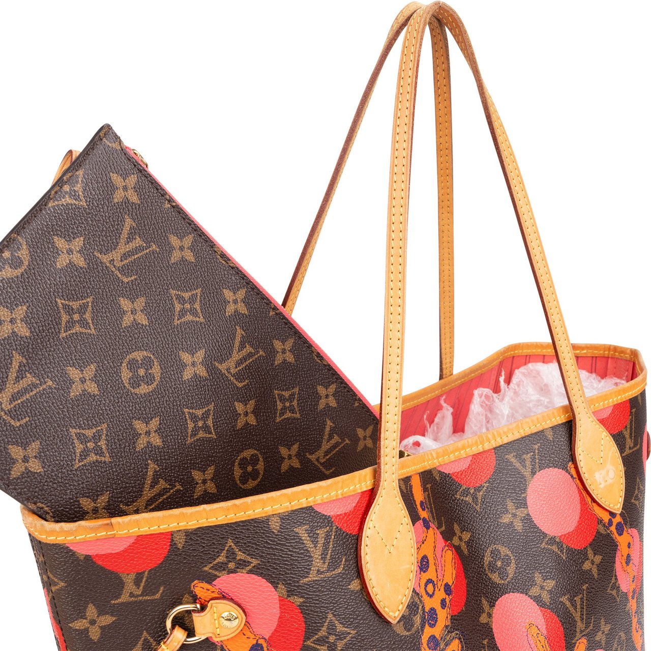 Louis Vuitton Limited Ramages Canvas Monogram Neverfull MM Shopper Handbag Bruin