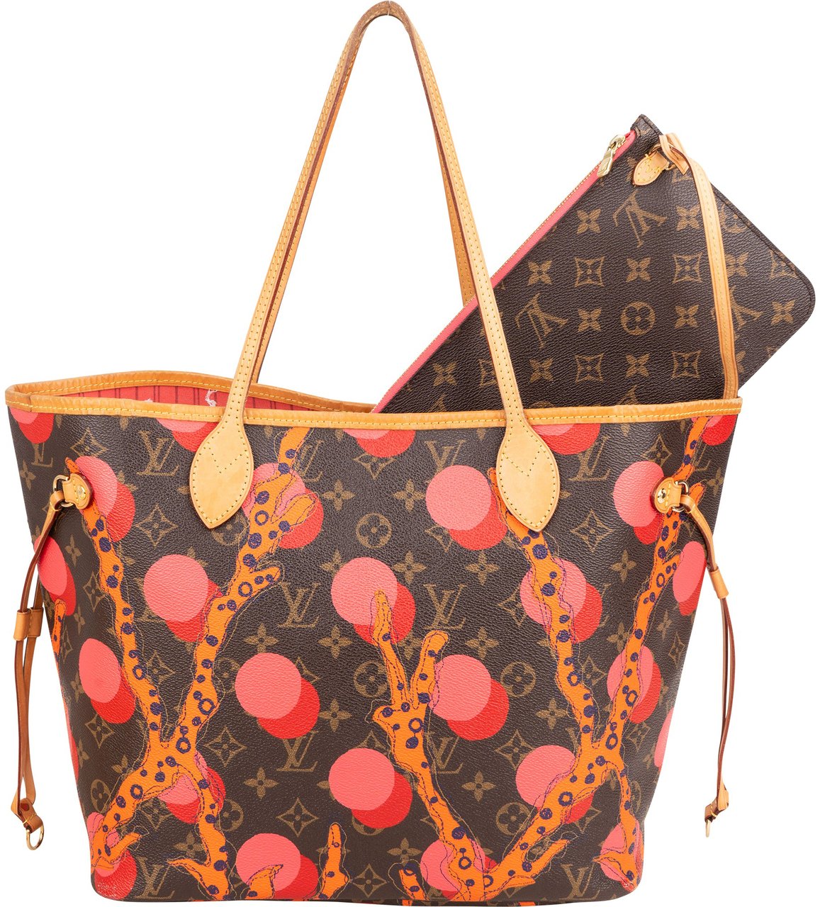 Louis Vuitton Limited Ramages Canvas Monogram Neverfull MM Shopper Handbag Bruin