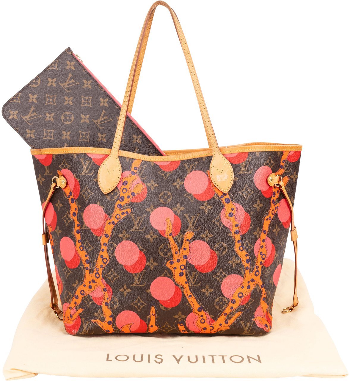 Louis Vuitton Limited Ramages Canvas Monogram Neverfull MM Shopper Handbag Bruin