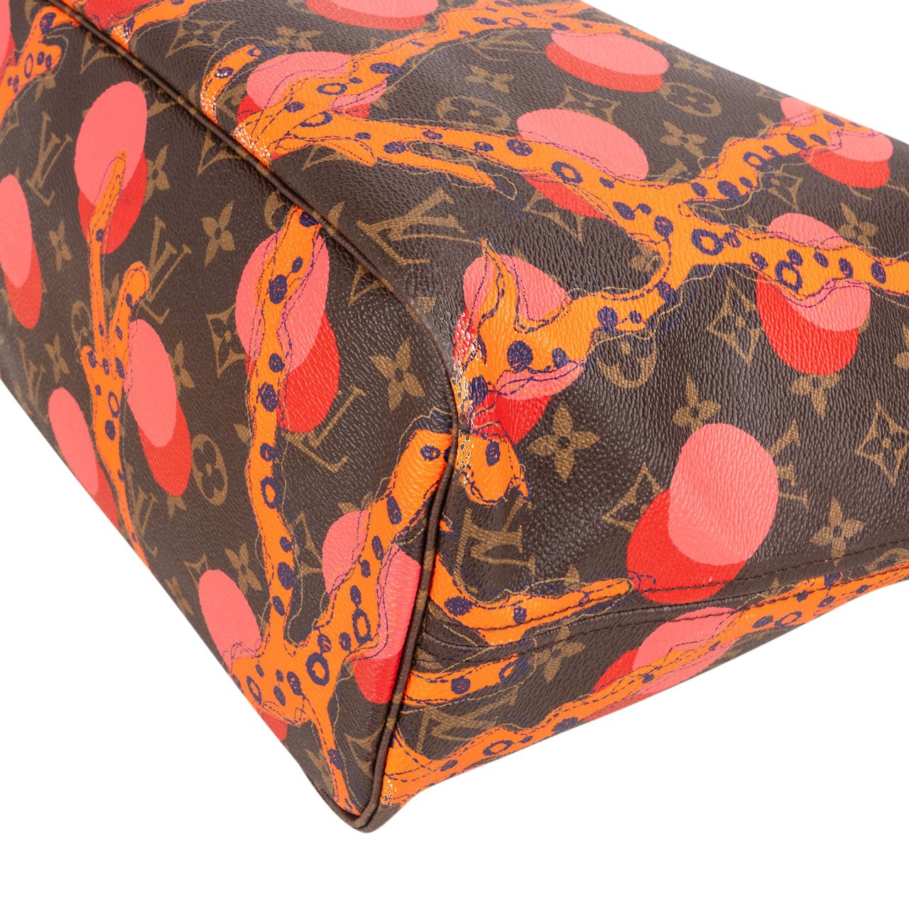 Louis Vuitton Limited Ramages Canvas Monogram Neverfull MM Shopper Handbag Bruin