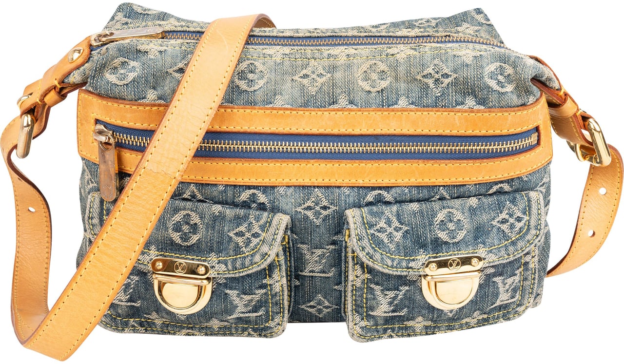Louis Vuitton Louis Vuitton Denim Monogram Baggy PM Crossbody Bag Blauw