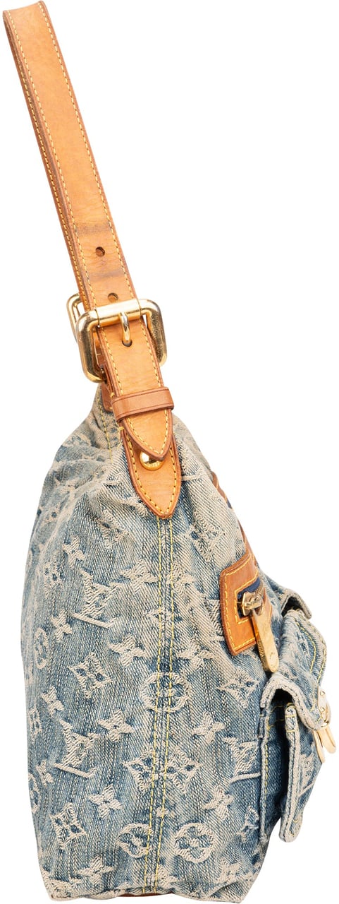 Louis Vuitton Louis Vuitton Denim Monogram Baggy PM Shoulder Bag Blauw