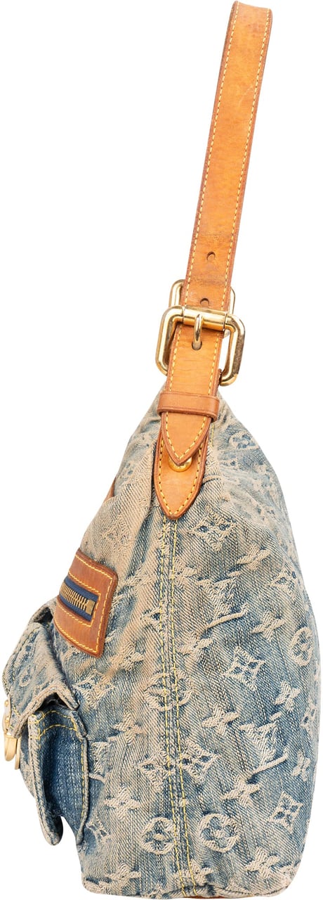 Louis Vuitton Louis Vuitton Denim Monogram Baggy PM Shoulder Bag Blauw