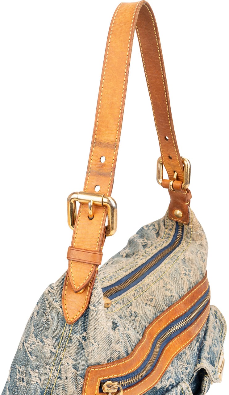 Louis Vuitton Louis Vuitton Denim Monogram Baggy PM Shoulder Bag Blauw