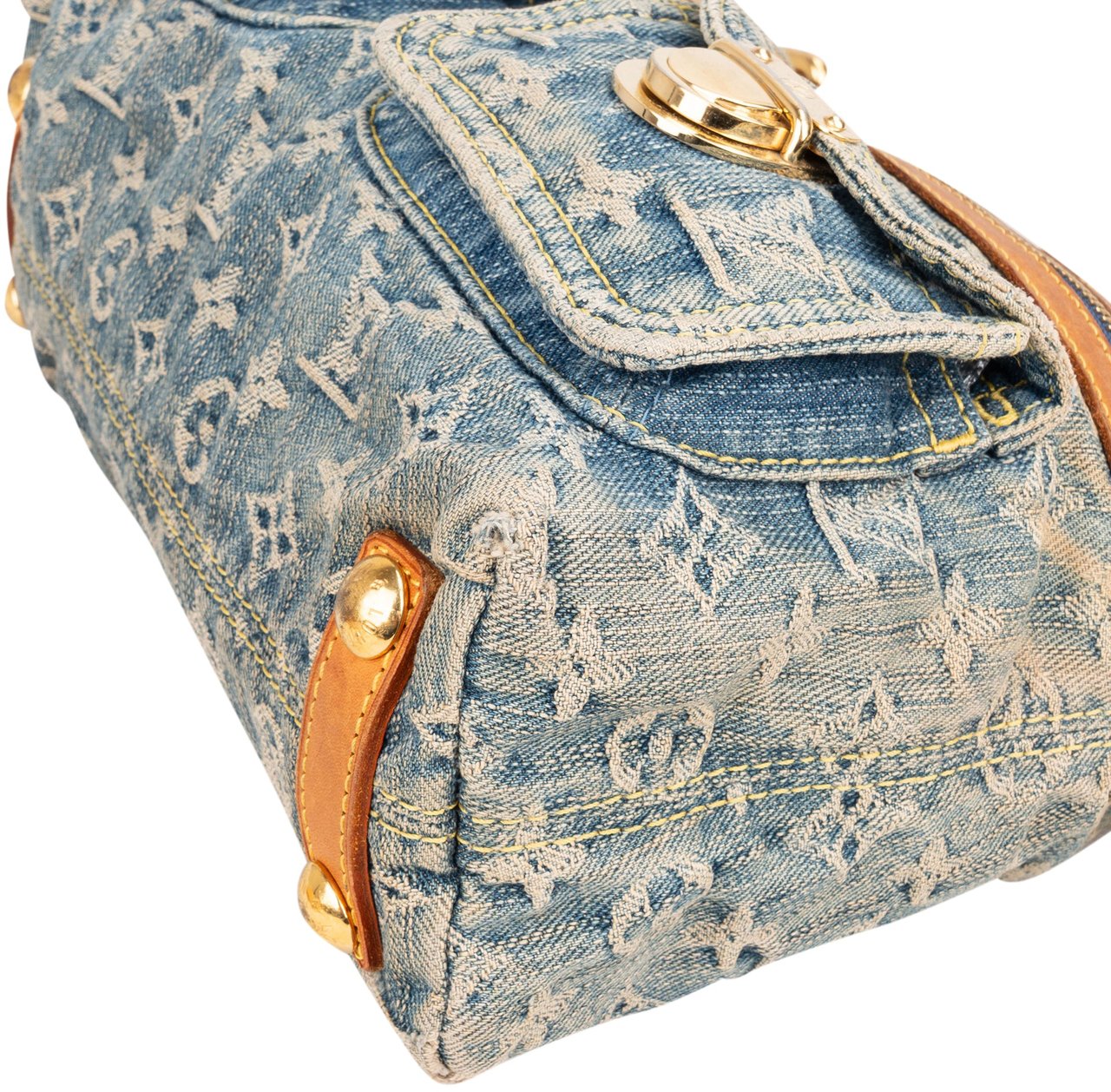 Louis Vuitton Louis Vuitton Denim Monogram Baggy PM Shoulder Bag Blauw