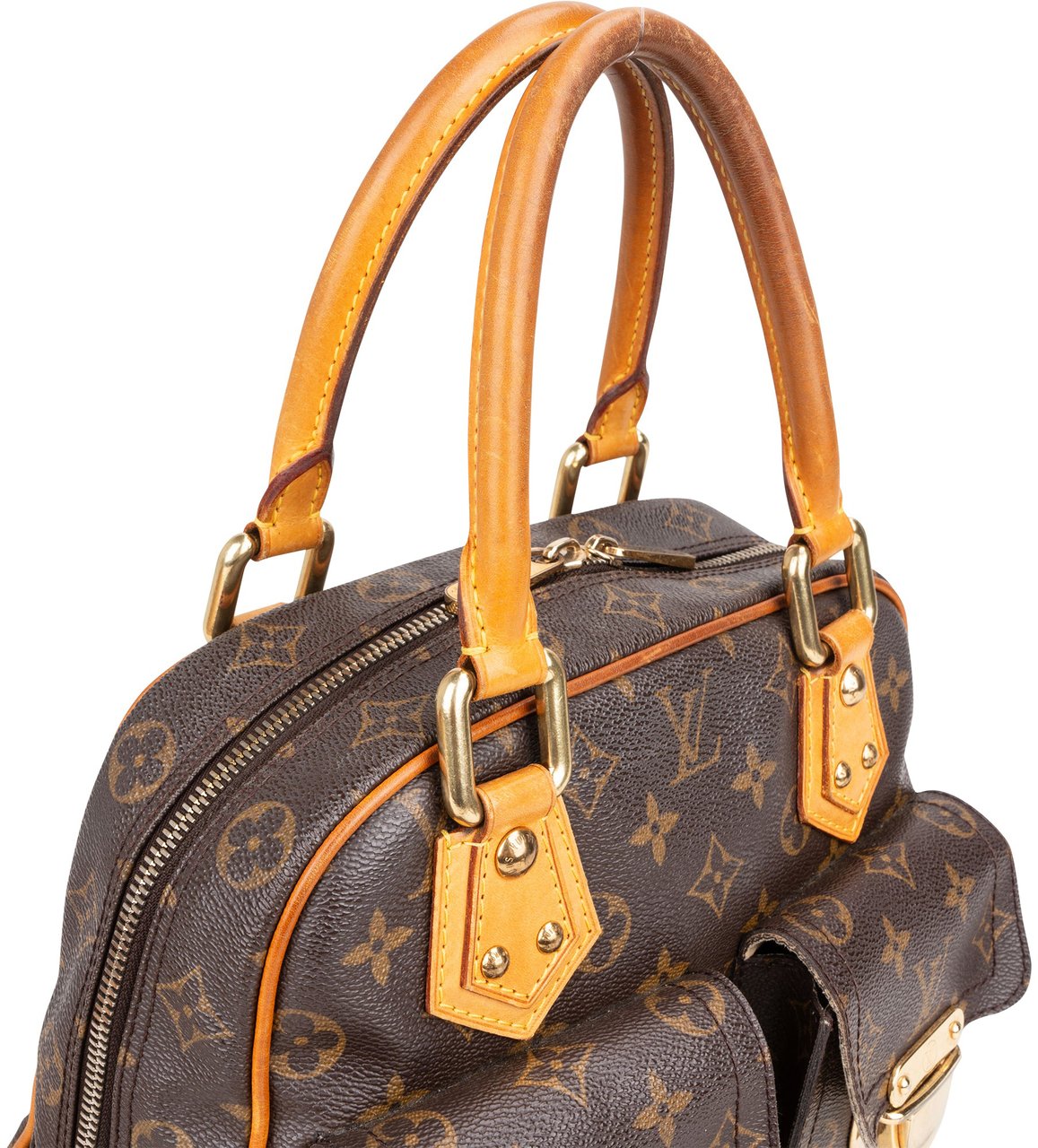 Louis Vuitton Louis Vuitton Canvas Monogram Manhattan PM Handbag Bruin