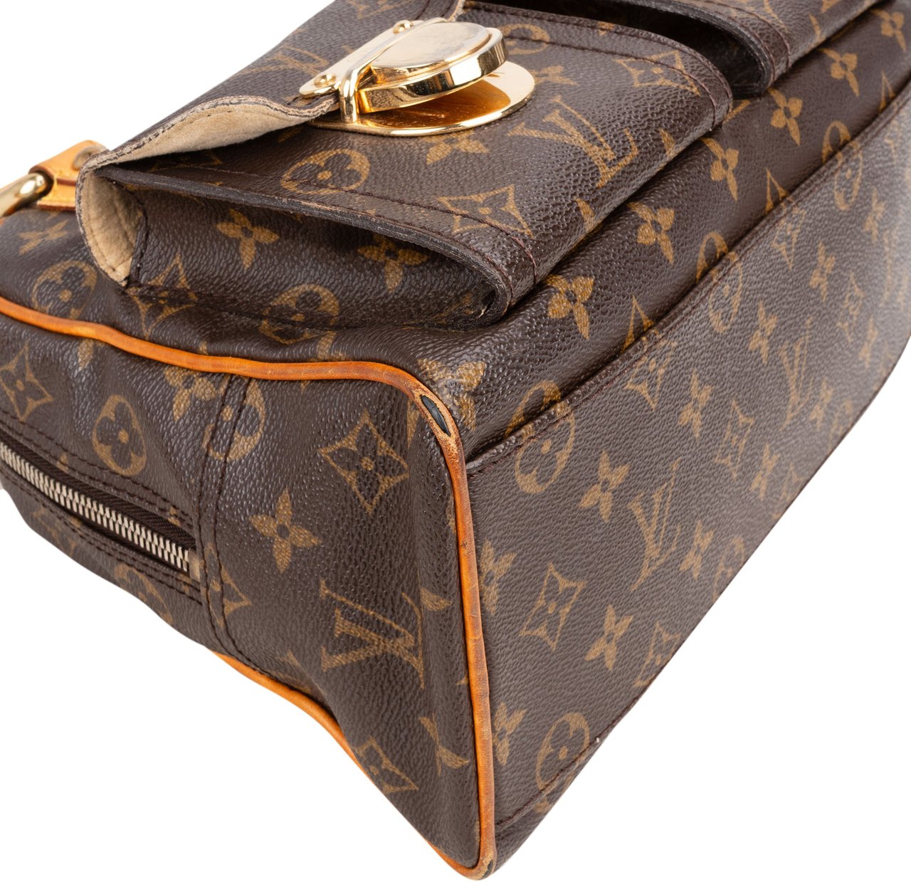 Louis Vuitton Louis Vuitton Canvas Monogram Manhattan PM Handbag Bruin
