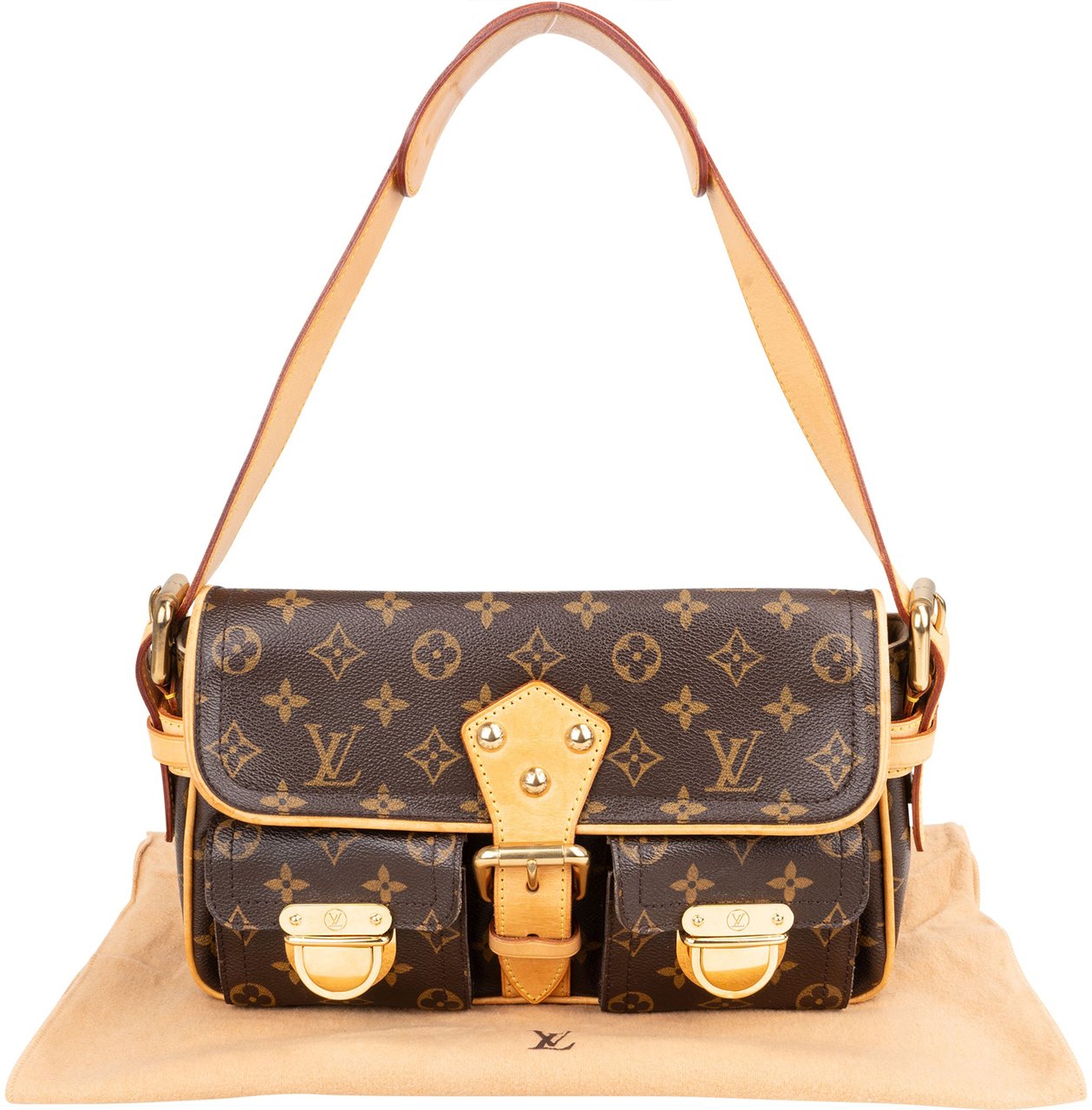 Louis Vuitton Louis Vuitton Canvas Monogram Hudson PM Shoulder Bag Bruin