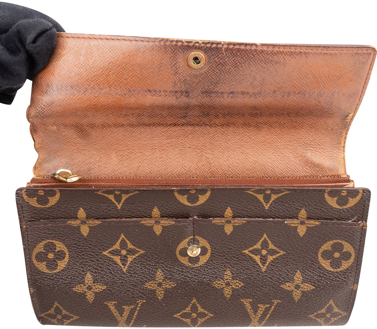 Louis Vuitton Louis Vuitton Canvas Monogram Sarah Wallet Bruin