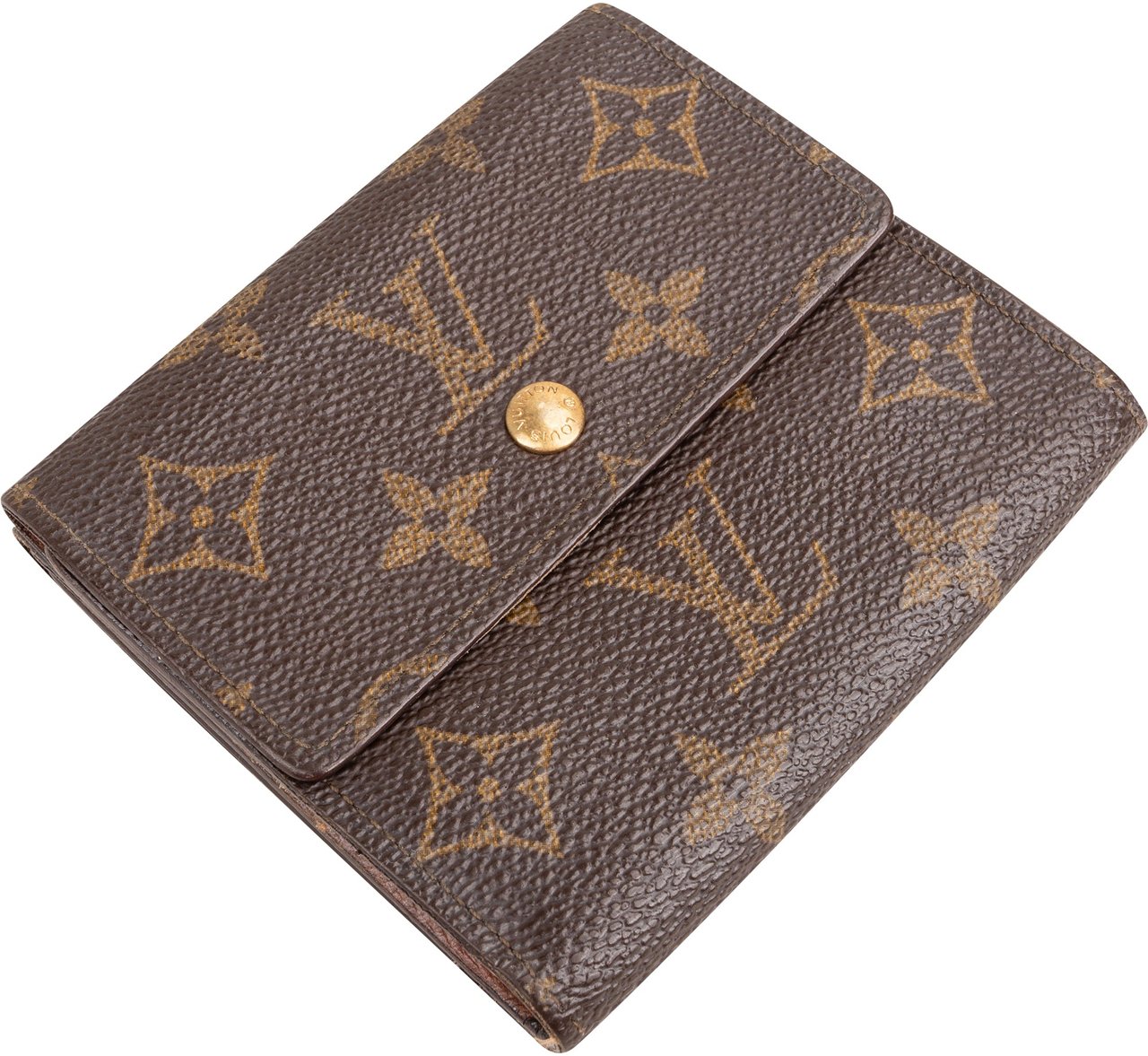 Louis Vuitton Louis Vuitton Canvas Monogram Elise Wallet Bruin
