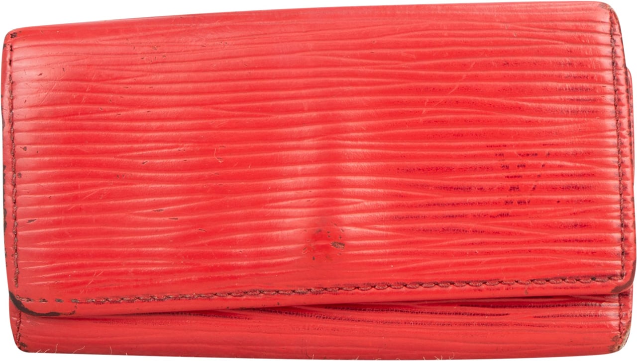 Louis Vuitton Louis Vuitton Rouge Epi Leather Keyholder Rood