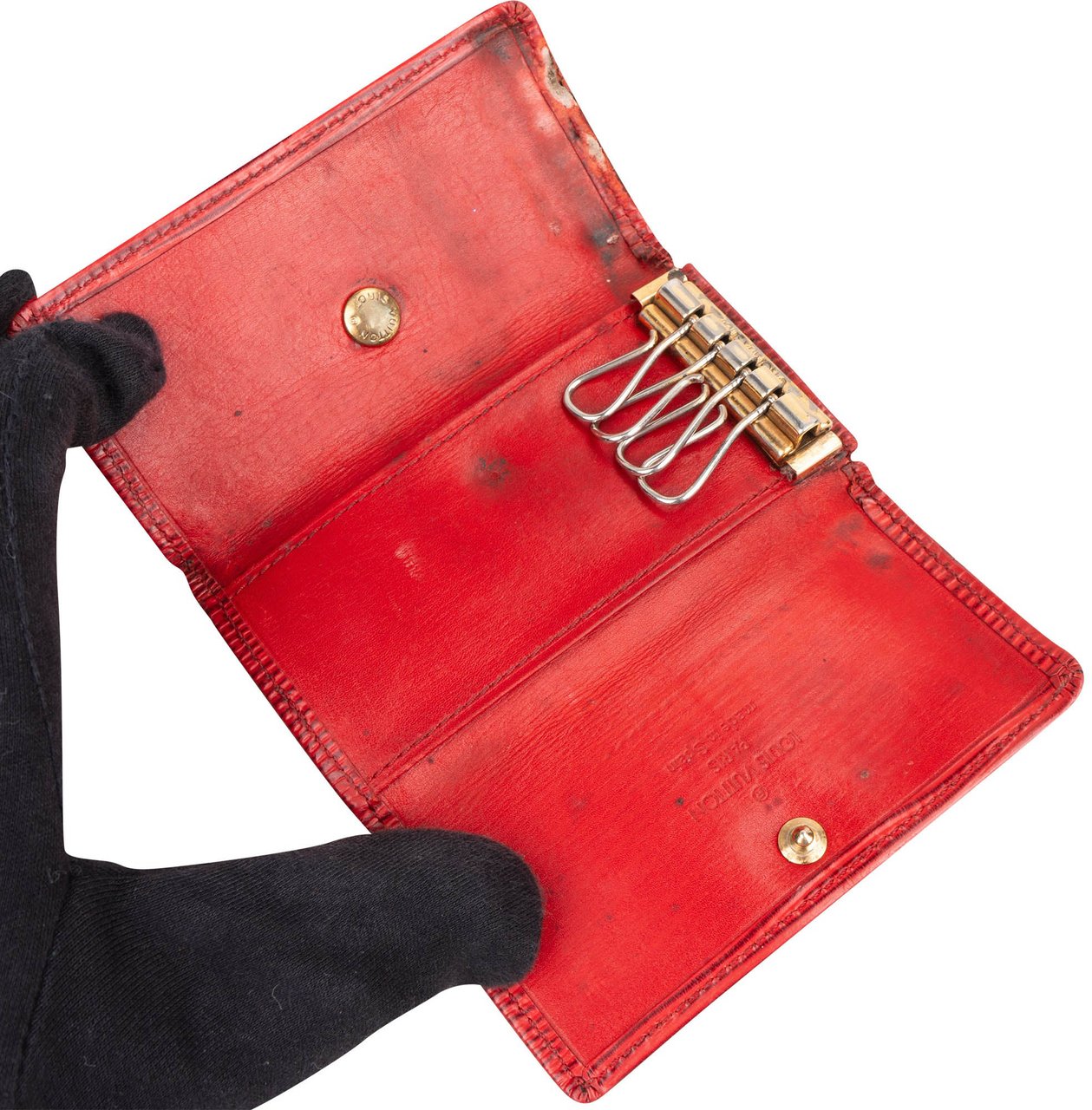 Louis Vuitton Rouge Epi Leather Keyholder Divers