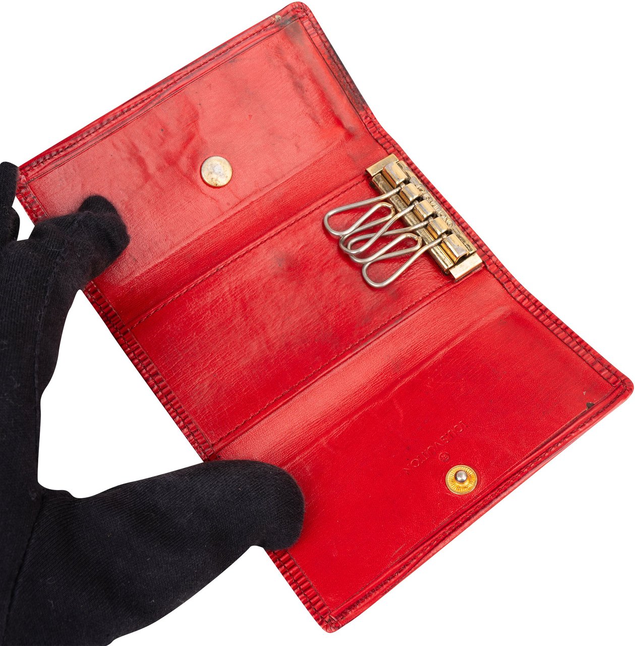 Louis Vuitton Louis Vuitton Rouge Epi Leather Keyholder Rood