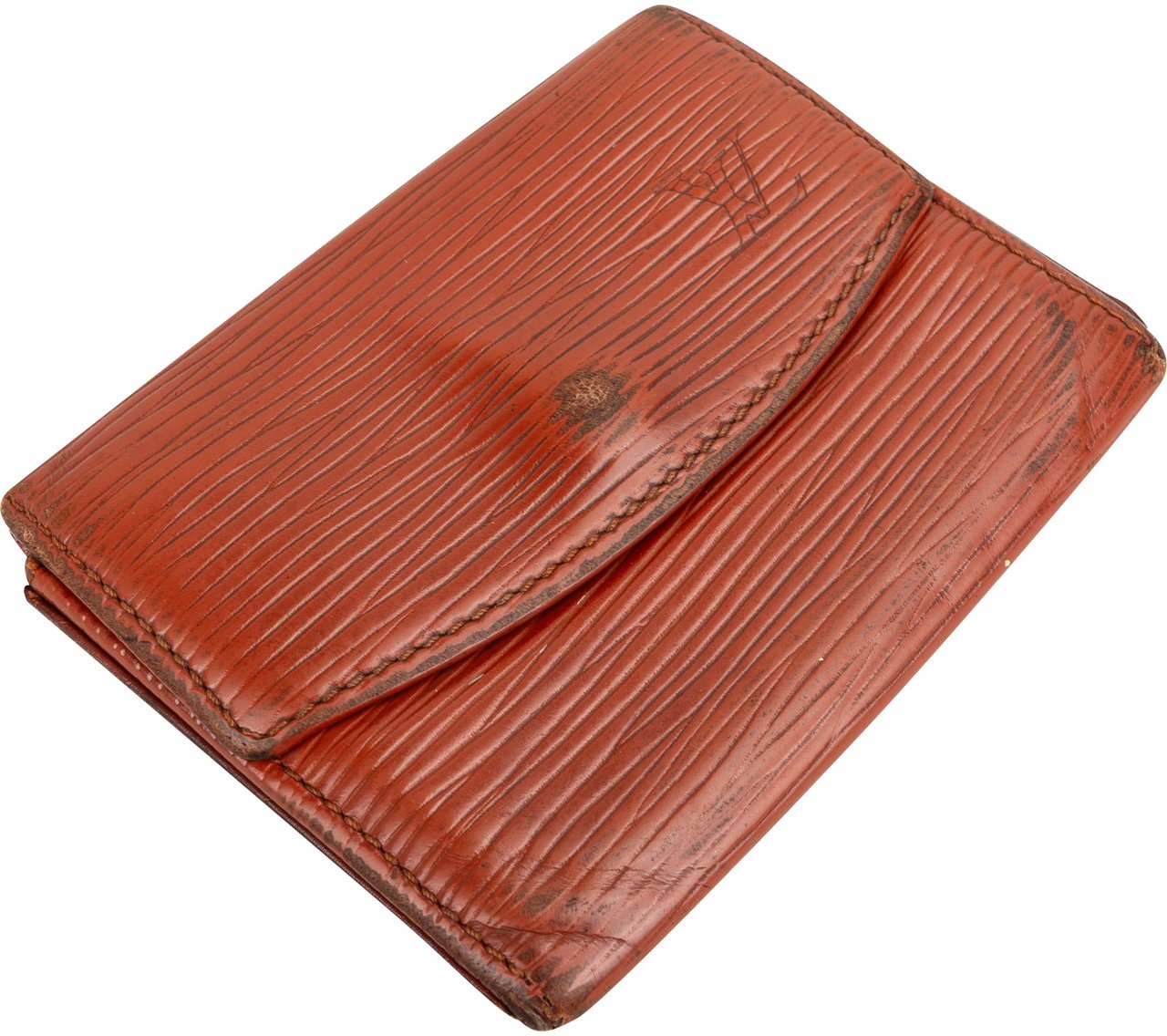 Louis Vuitton Louis Vuitton Cognac Epi Leather Mini Wallet Bruin