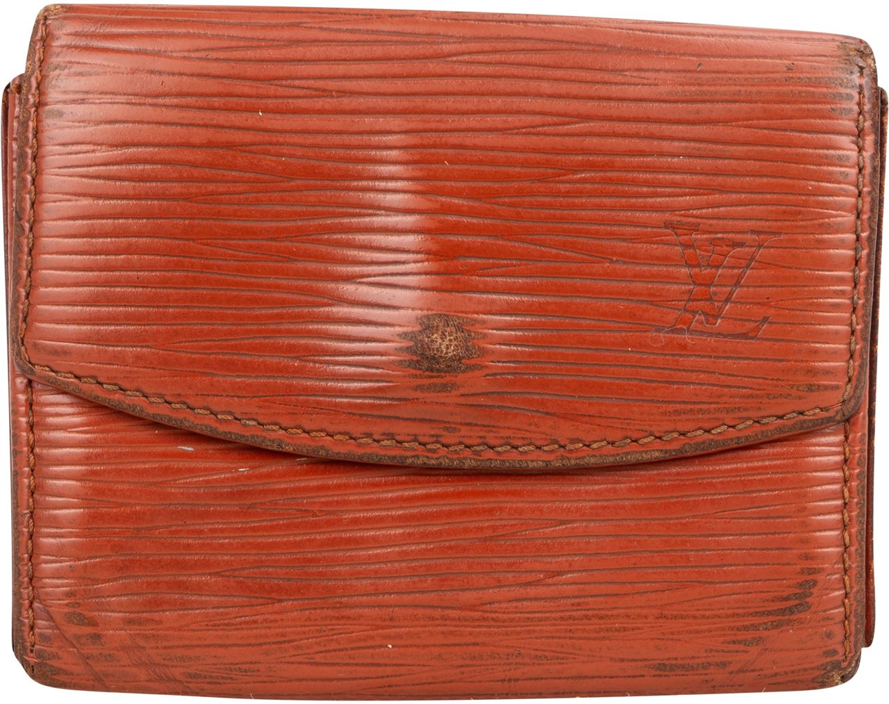 Louis Vuitton Louis Vuitton Cognac Epi Leather Mini Wallet Bruin