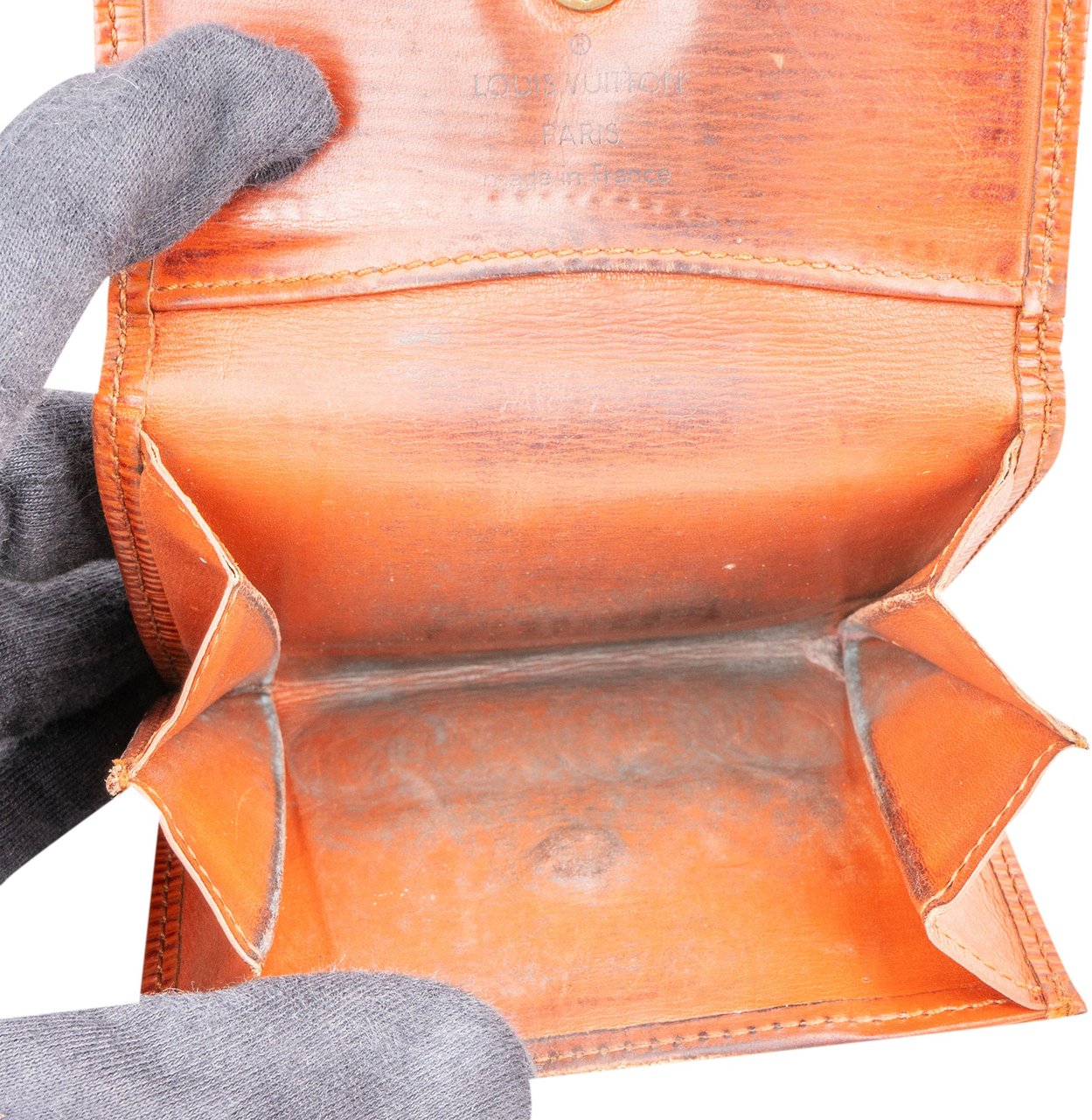 Louis Vuitton Louis Vuitton Cognac Epi Leather Mini Wallet Bruin