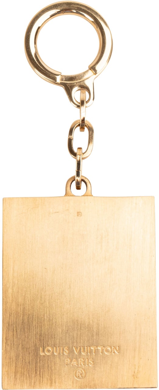 Louis Vuitton Louis Vuitton Porte Cles V Marron Keychain Goud